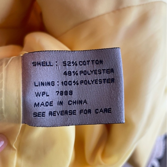 Anne Klein Butter Yellow Tortious Button Fitted Lined Long Sleeve Trench Coat - Picture 12 of 13